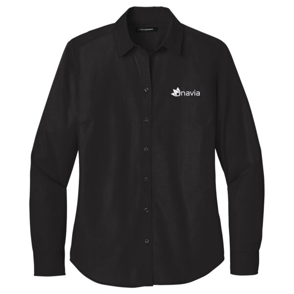 Port Authority® Women’s Long Sleeve Nailhead Easy Care Shirt Thumbnail